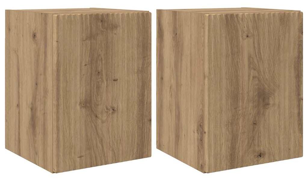 vidaXL TV-Wandschrank 2 pcs Kunsthandwerk Eiche 30 x 31 x 40 cm 892268
