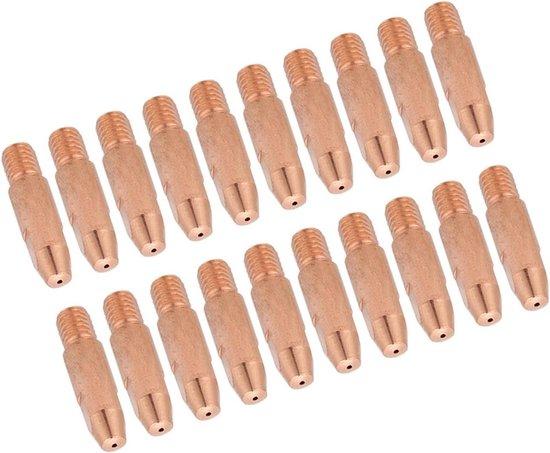 OEM Kupfer-Tips 20er Set M6 für Binzel-Lasertip 24KD MIG/MAG-Lasertip 0,8mm 2026