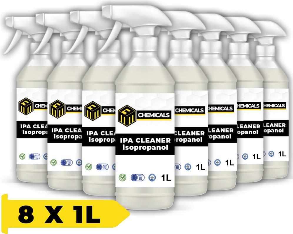 MRM-Chemicals MRM CHEMICALS IPA Reiniger 85 % ISOPROPYL ALKOHOL Spray für die Detaillierung x8