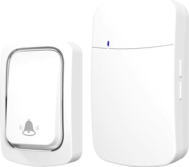 ZELURXX Funkklingel Set ohne Batterie, selbstbetriebener Sender, 38 Klingeltöne, 4 Lautstärken 0-105dB, IP68 wasserdicht, 180m Reichweite