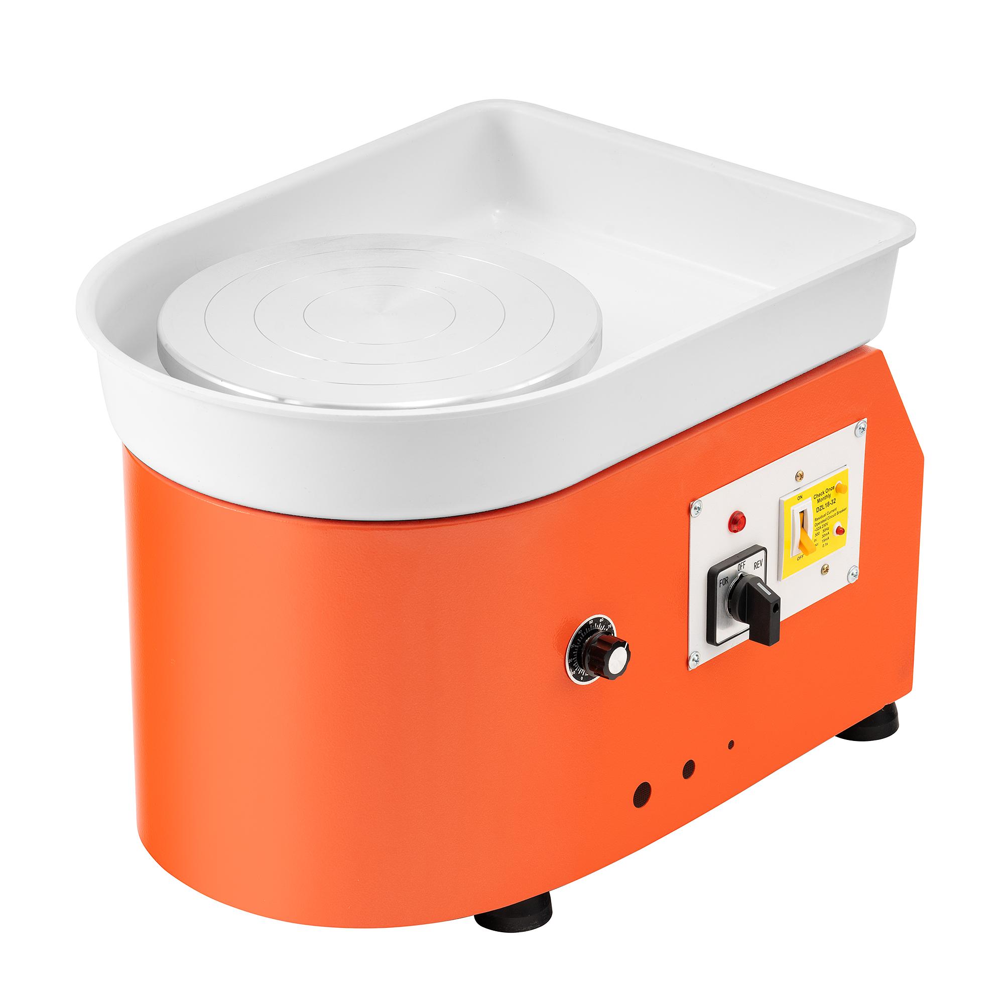 SEVICO Elektrische Töpferscheibe rotierende Tonscheibe 0–300 U/min, 350 W 25 cm V132