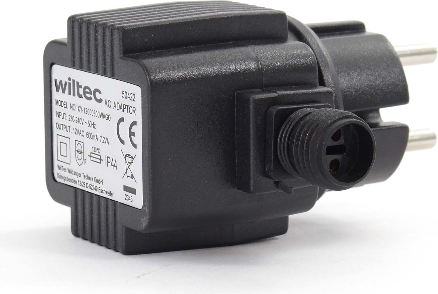 Napájacia jednotka SunSun JBA35V-12-050VA 12 V 600 mA, 2-pólový sieťový adaptér s nízkonapäťovým zásuvným systémom, transformátor IP44 pre osvetlenie jazierka a záhrady