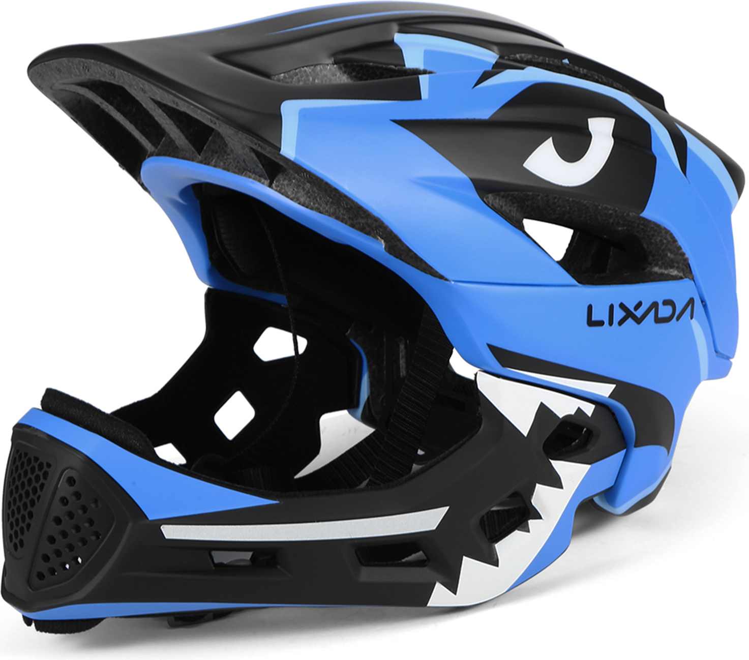 Lixada Kinderhelm, Kinder Fahrradhelm, Integrierter Helm mit Abnehmbarem Kinnschutz Kindersport Schutzhelm zum Radfahren Skateboarden Rollschuhlaufen