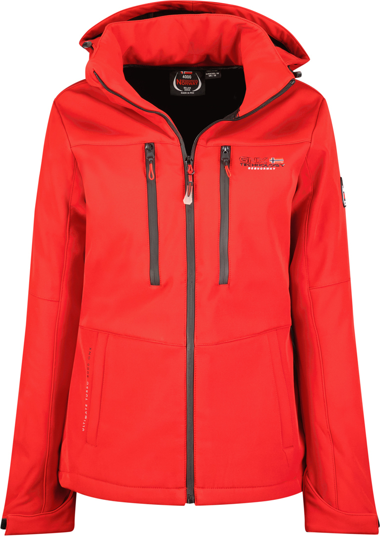 Veste Softshell Geographical Norway Homme - Imperméable Coupe-Vent - Capuche - Randonnée/Ski