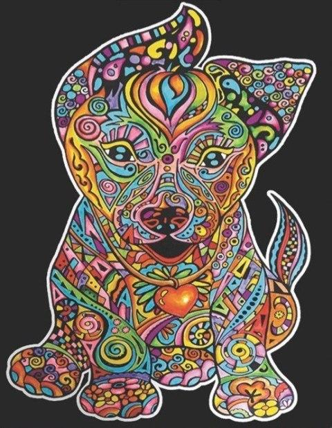 PRODUCENT Samt-Malbuch Colorvelvet A4 Welpe