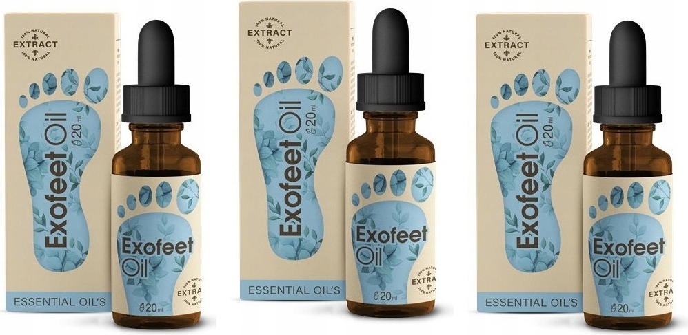 NGS 3X Exofeet Oil - Nagel- Und Fußpilzöl 20Ml Für Gesunde Beine
