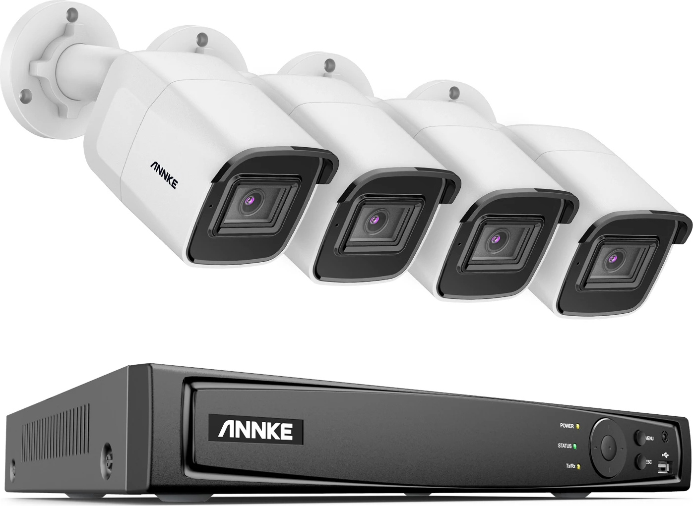 Sieťový kamerový systém POE, rozlíšenie 4K Ultra HD, 30M nočné videnie, 8CH NVR 4 kamery, žiadne