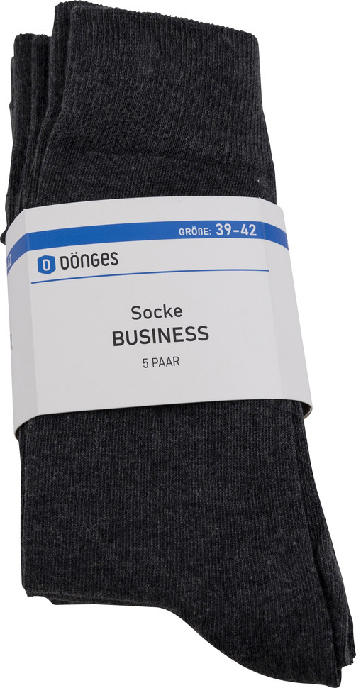 Dönges Dönges Baumwollsocke Business, grau, Größe 35-38 (Socken) (Pack à 5 Paar)