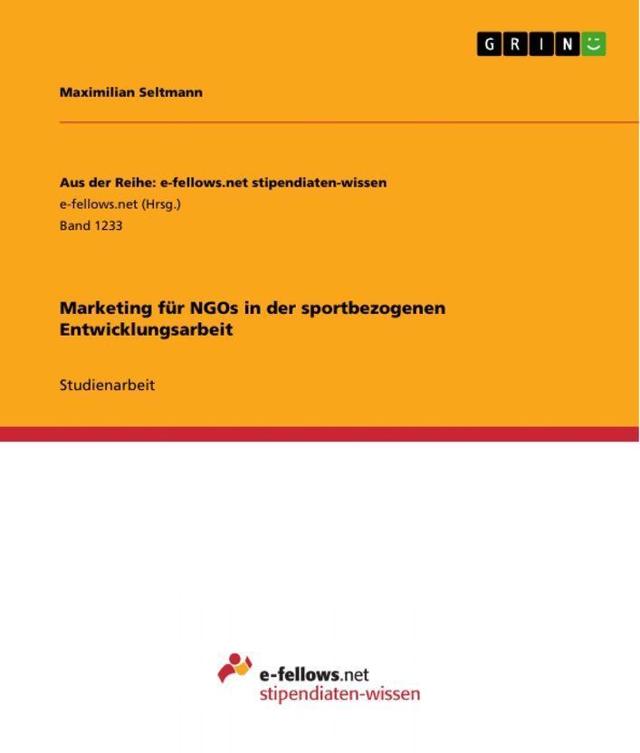 Sonstige Verlage Marketing für NGOs in der sportbezogenen Entwicklungsarbeit
