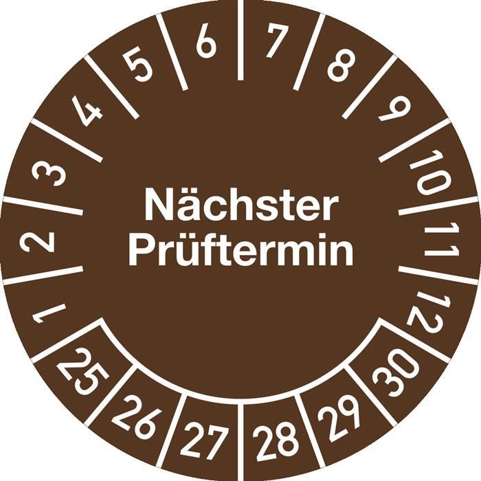 Moedel Schilderfabrik Mehrjahresprfplakette 20 mm Nchster Prftermin 2026 - 2031 Folie 106730
