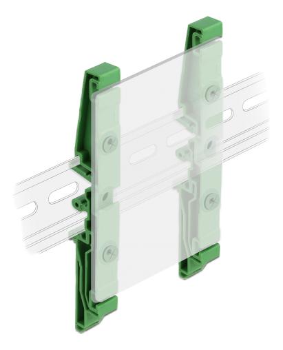 DELOCK svorka na DIN lištu pre PCB 115 mm 4 kusy