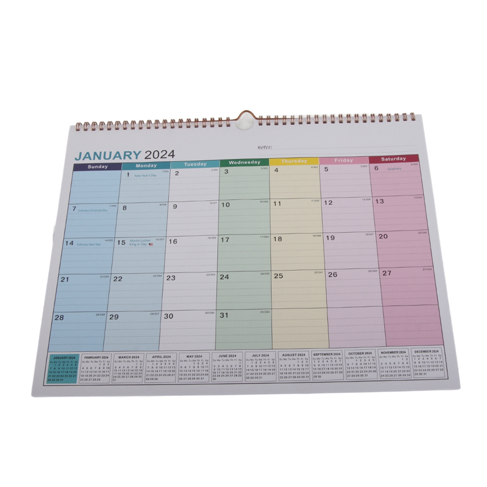 Cocosity Tischkalender,Englischer Wandkalender,Einfacher Wandkalender,Englischer Kalender,Kalender