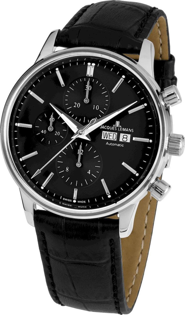 Jacques Lemans - N-208B - Náramkové hodinky - Pánske - Automatické - Chronograf - Retro Classic Valjoux