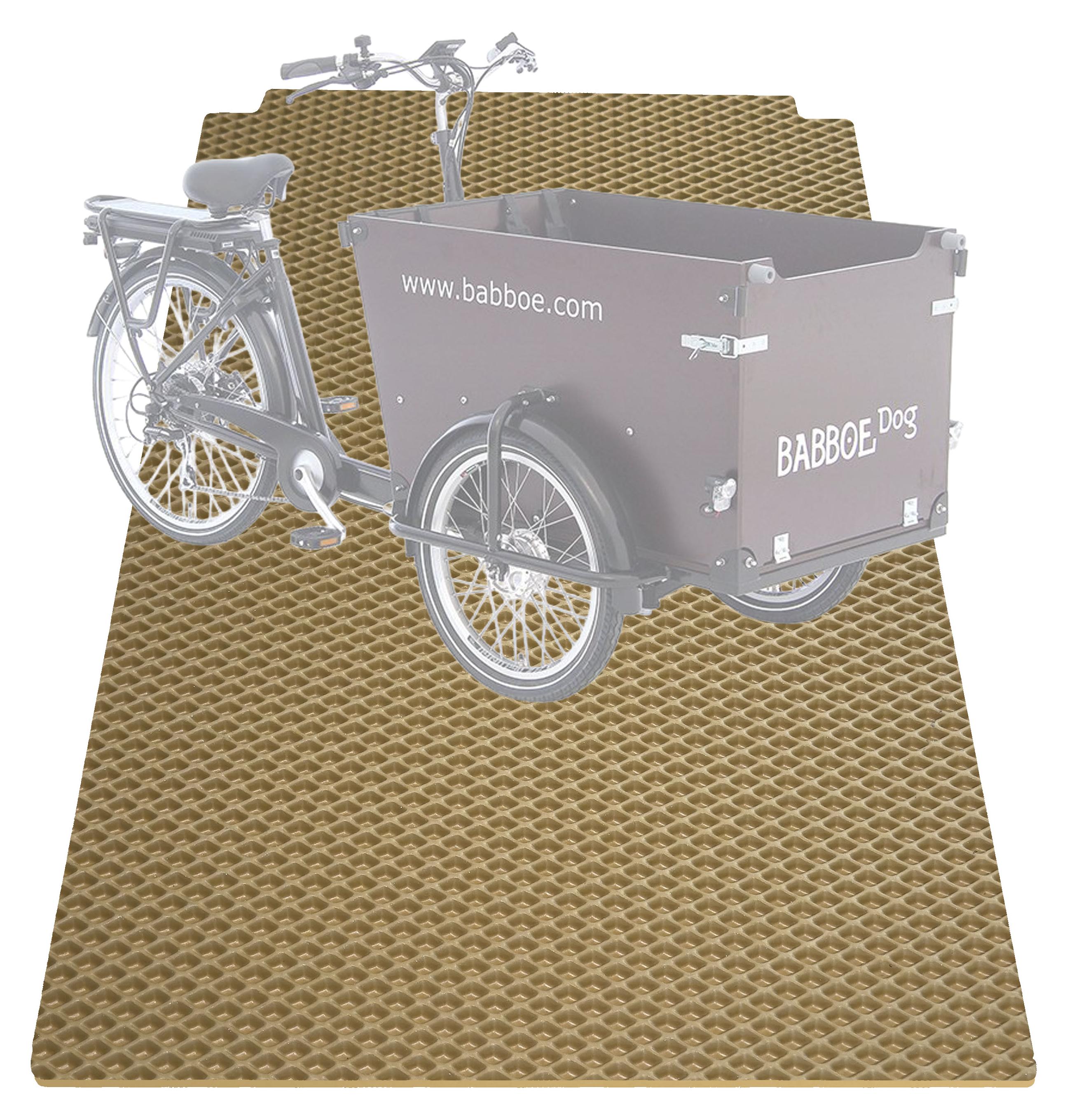 EVA Drive Schutzmatte für Babboe Dog in Beige - ohne Einfassung, rutschfeste Bodenmatte Babboe Dog Beige OE
