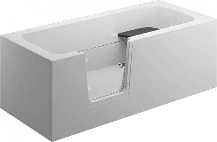 Aqua For You | Badewanne - Vovo Wanne - 170x75 cm - Weiß - Für Personen mit Behinderung - Mit Tür - Hygienisch und Pflegeleicht