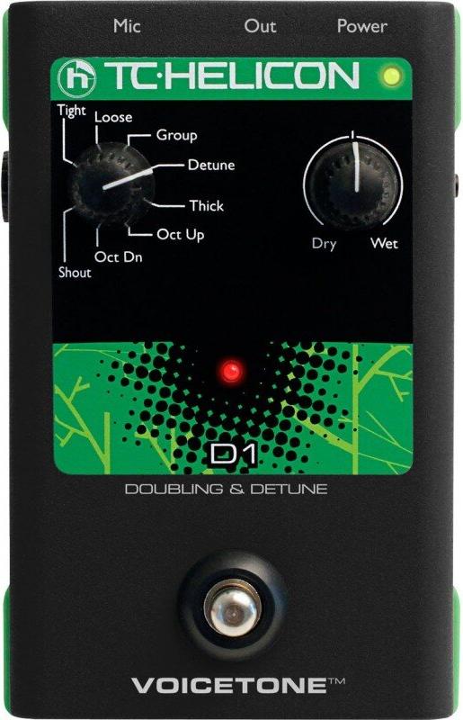 TC Helicon VoiceTone D1 Gesangseffektgerät mit Stimmverdopplung, Oktavverschiebung und 8 Modi