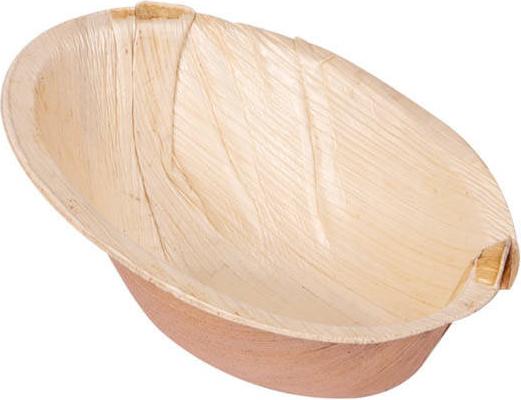 Hilcar Schale aus Palmenblatt, 160 ml, 14 x 10 x 6,4 cm, 25 Stück.