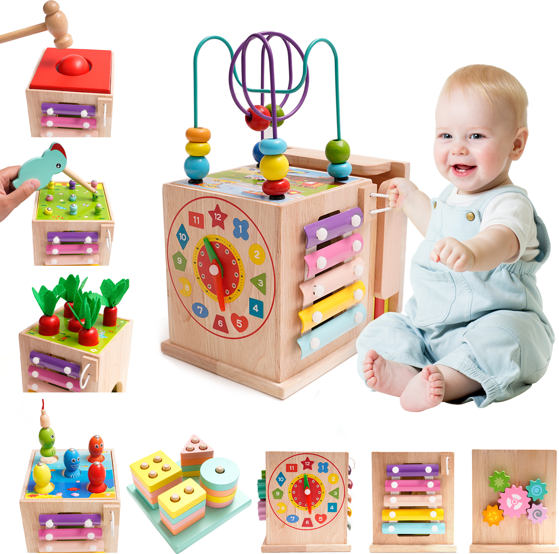 beebeerun montage spielzeug BeeBeeRun Motorikwürfel 9-in-1 Montessori | Kaufland.de