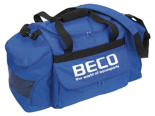 Beco Sporttasche Blau 65x35x40 cm für Schwimmausrüstung mit Netzfach und Schlüsselanhänger