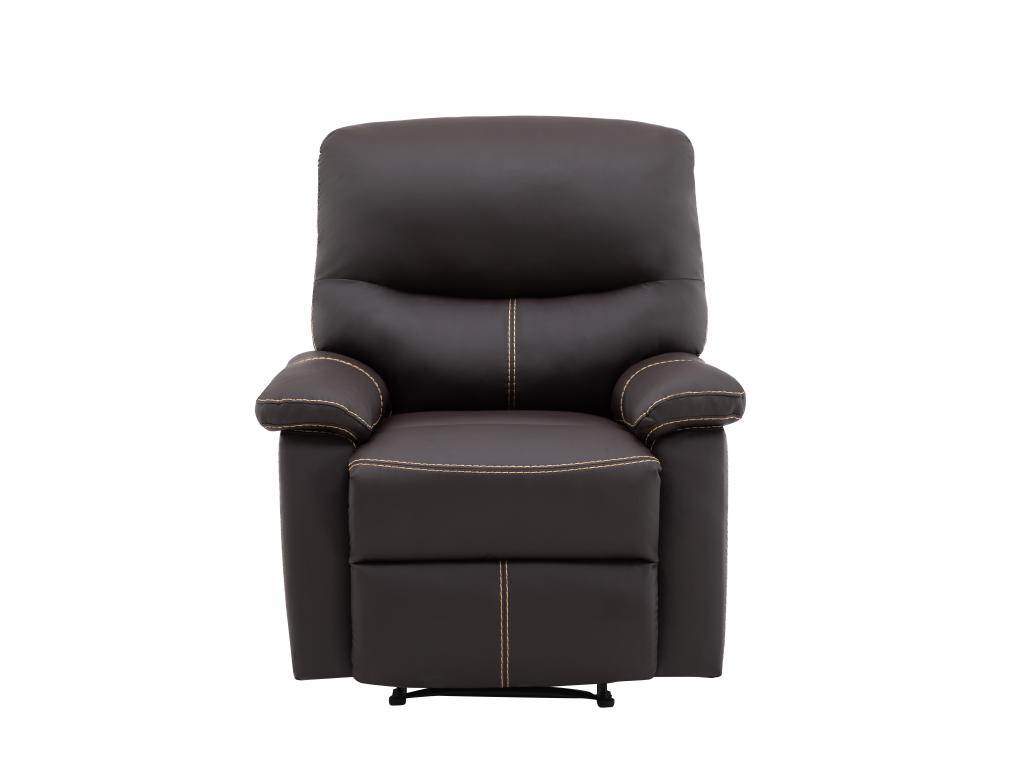 Vente-unique CANBY Sessel mit Relaxfunktion aus braunem