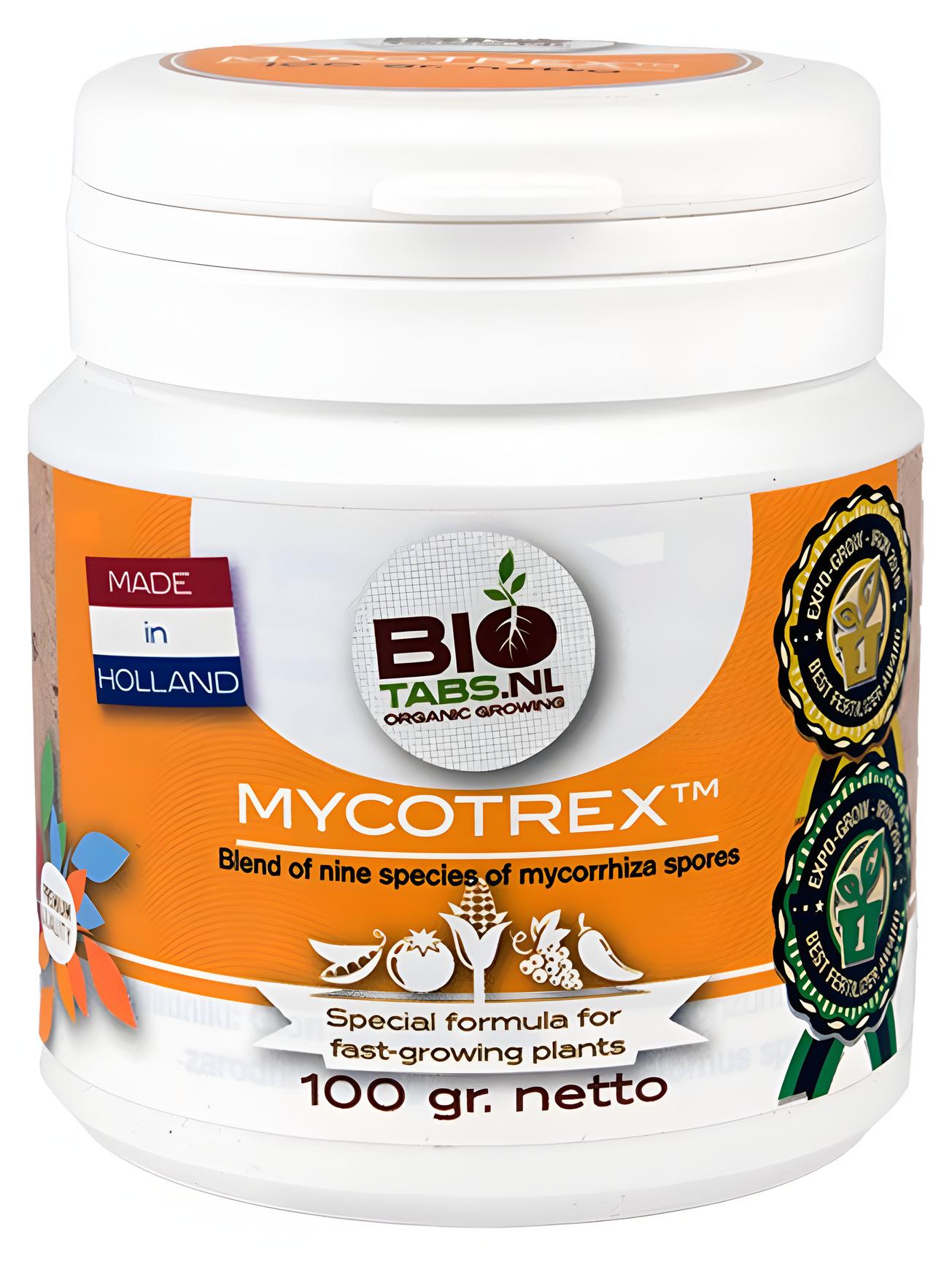 BioTabs Mycotrex organischer Pflanzendünger mit Mykorrhiza-Sporen für alle Wachstumsphasen 100 g BT07