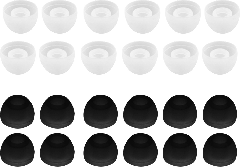 12 párov (24 ks) silikónových ušných vankúšikov SML, 4,5 mm, náhradné ušné vankúšiky pre slúchadlá a headset, gélové kryty, tipy pre slúchadlá MP3 H090, náhodná farba a veľkosť