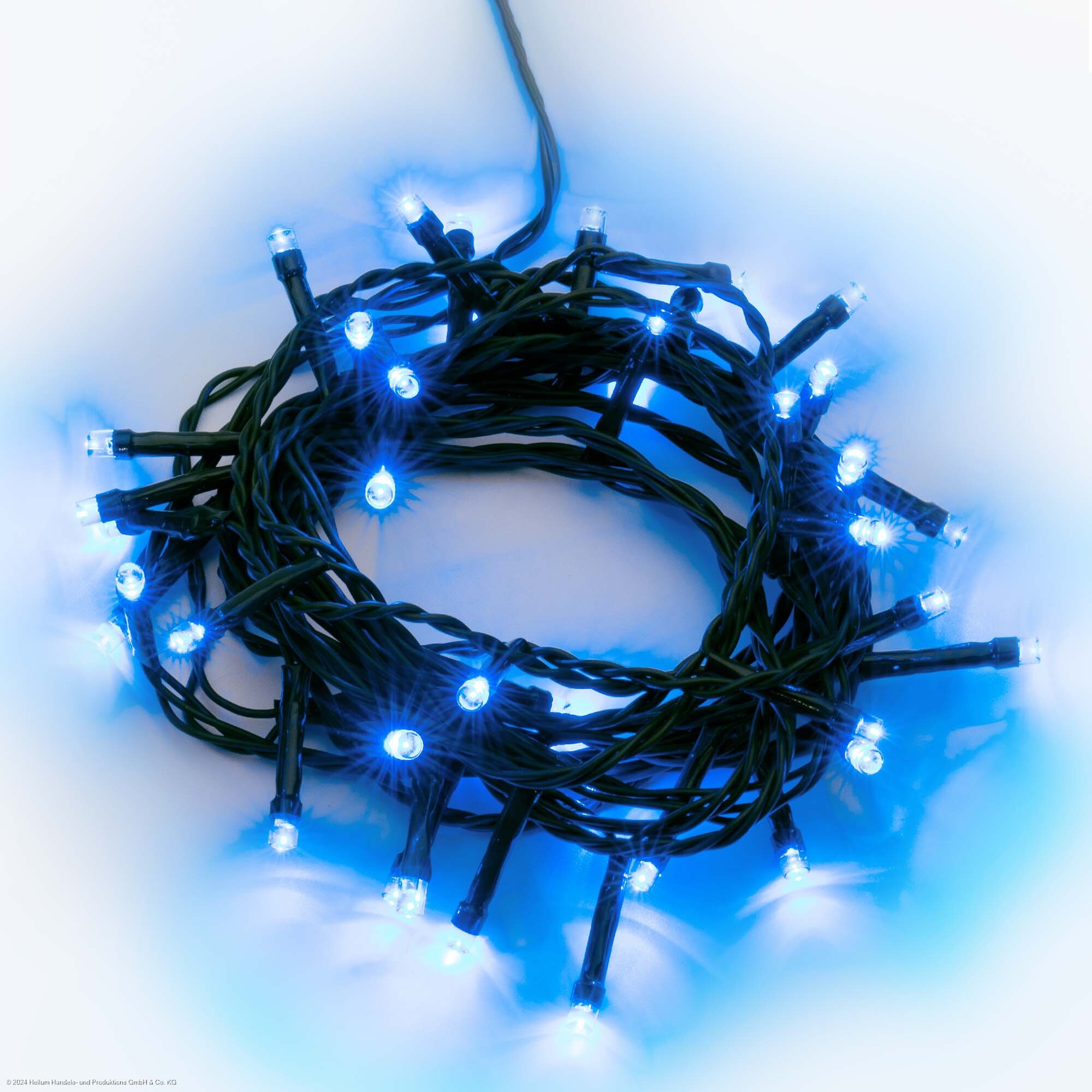 Hellum Lichterkette außen, 80 LED Lichterkette outdoor strom 7,9m Lichterkette blau