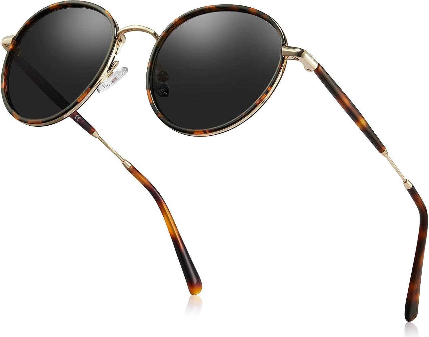 Sonstige CARFIA Polarisierte UV400 Sonnenbrille für Damen Herren - Retro Runde Blaulichtfilter Brillen