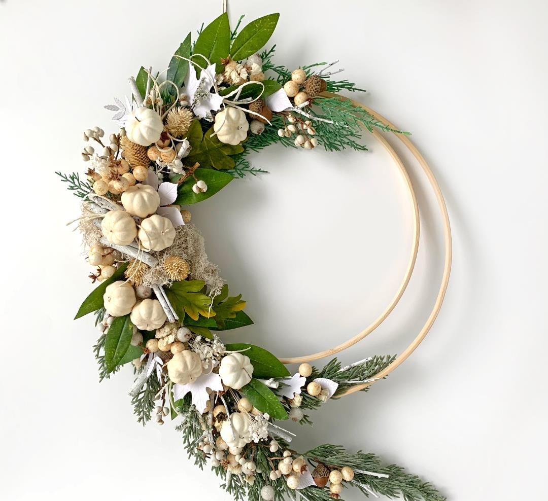 DpCraft Getrocknete Dekoblumen Ecru Pink 5St.