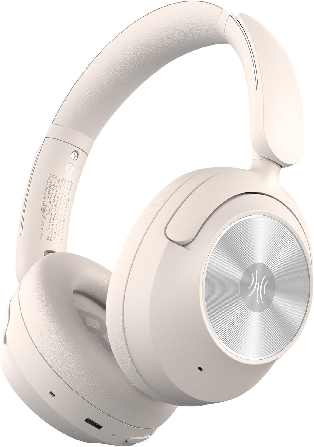 OneOdio Active Noise Cancelling Kopfhörer – 75h Spielzeit, LDAC Hi-Res Sound, Bluetooth 6.0, App-Steuerung, Dual-Mikrofon für klare Gespräche, kabellose