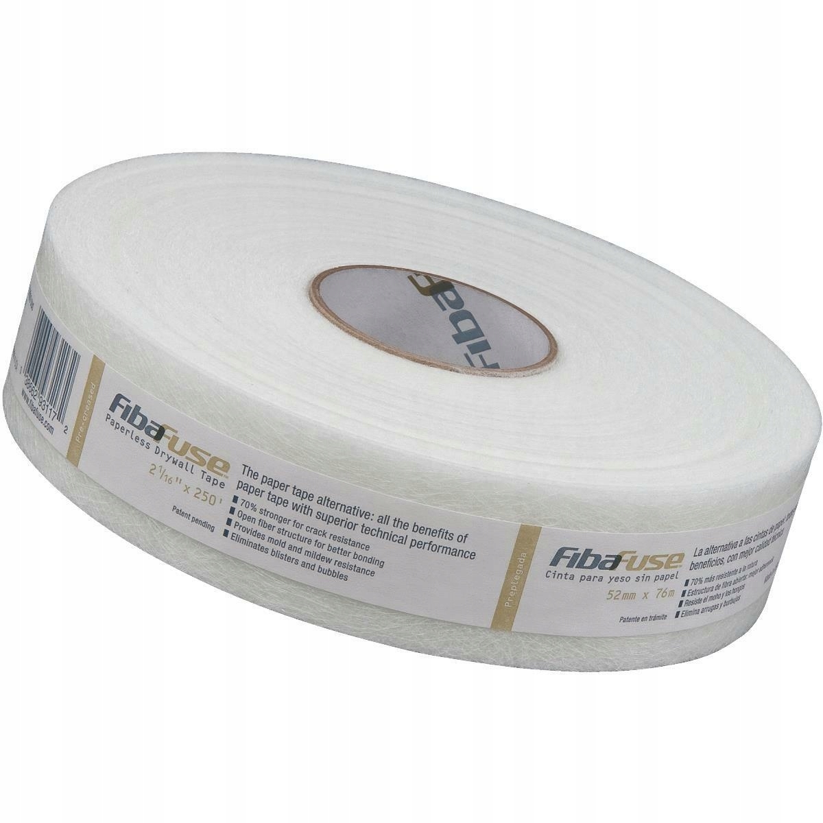 FibaFuse Paperless – Profi-Gipskartonband 5,2 cm x 76,2 m | Papierlos, leicht & extra stark | Perfekte Verbindungen ohne Blasen 849