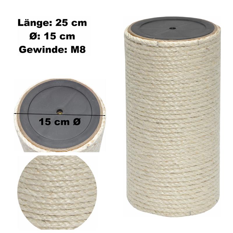 nanook Katzen Kratzstamm Sisalstamm 15 cm Ø - Sisal - Länge 25 cm