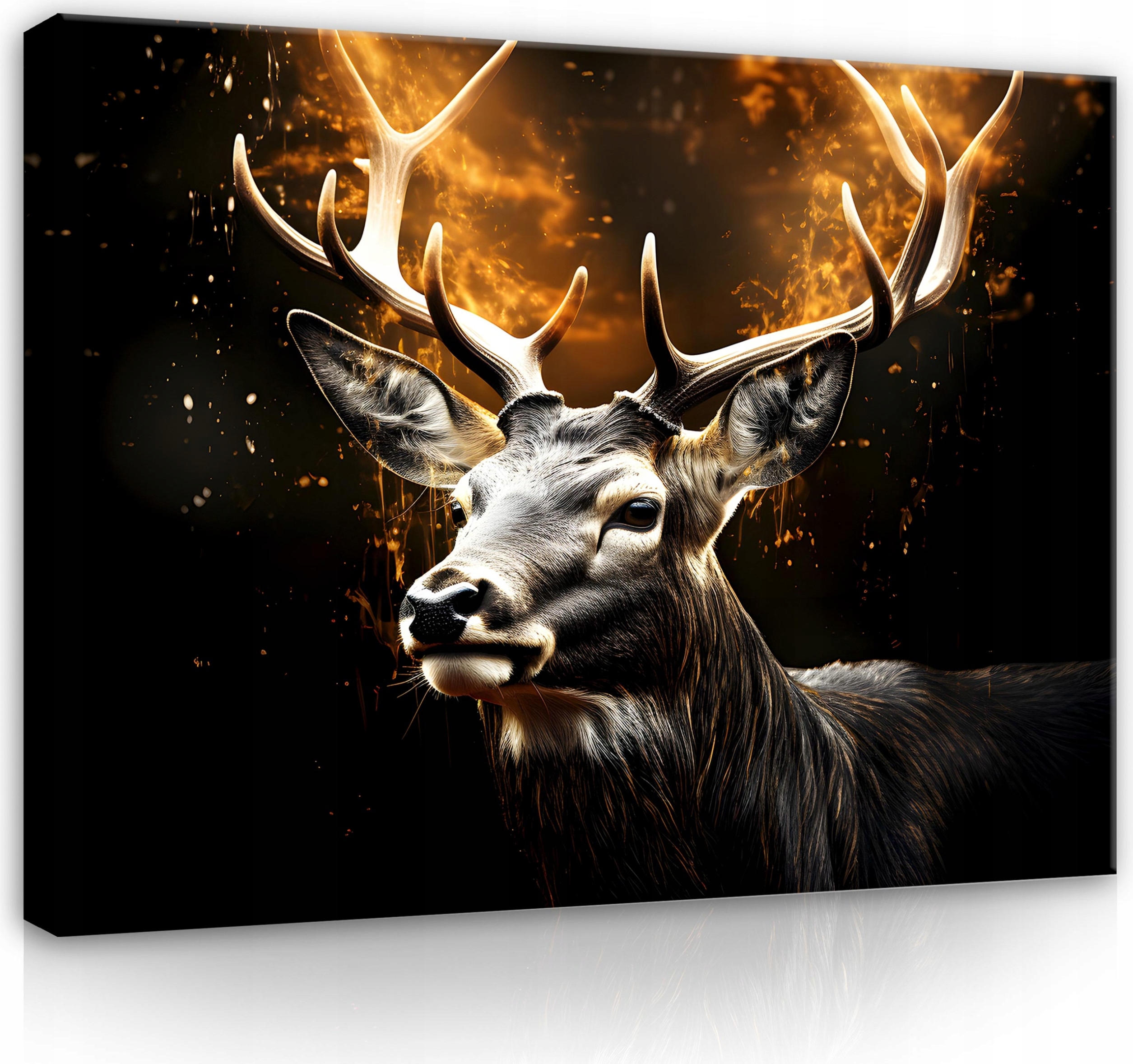 Leinwandbilder Abstrakt Tiere Hirsch 20x20 cm XXL Modern ...