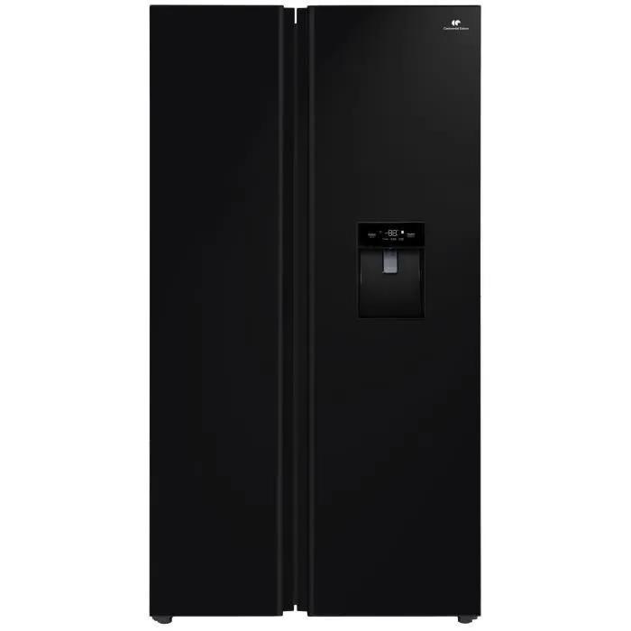 Kühlschrank im amerikanischen Stil – CONTINENTAL EDISON – CERA505NFBD – 503 l – NoFrost – – B 92 x H 177 cm – Schwarz