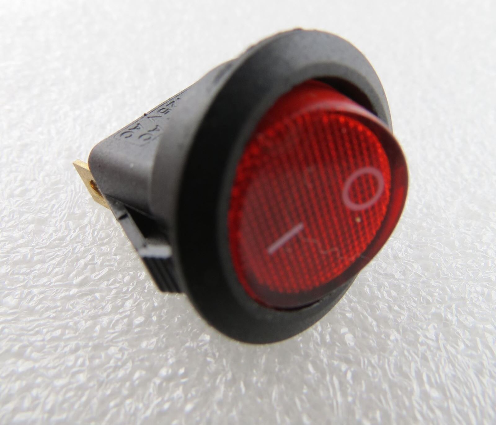 TNE Wipp Kipp Schalter Aswahl mit und ohne Led 23mm Durchmesser Rund / Auswahl=2.) Rot 4336