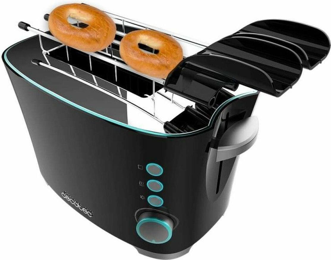 Cecotec Toaster Toast&Taste Double B 02184 Schwarz 650 W, zwei Toastrillen, Automatikbetrieb