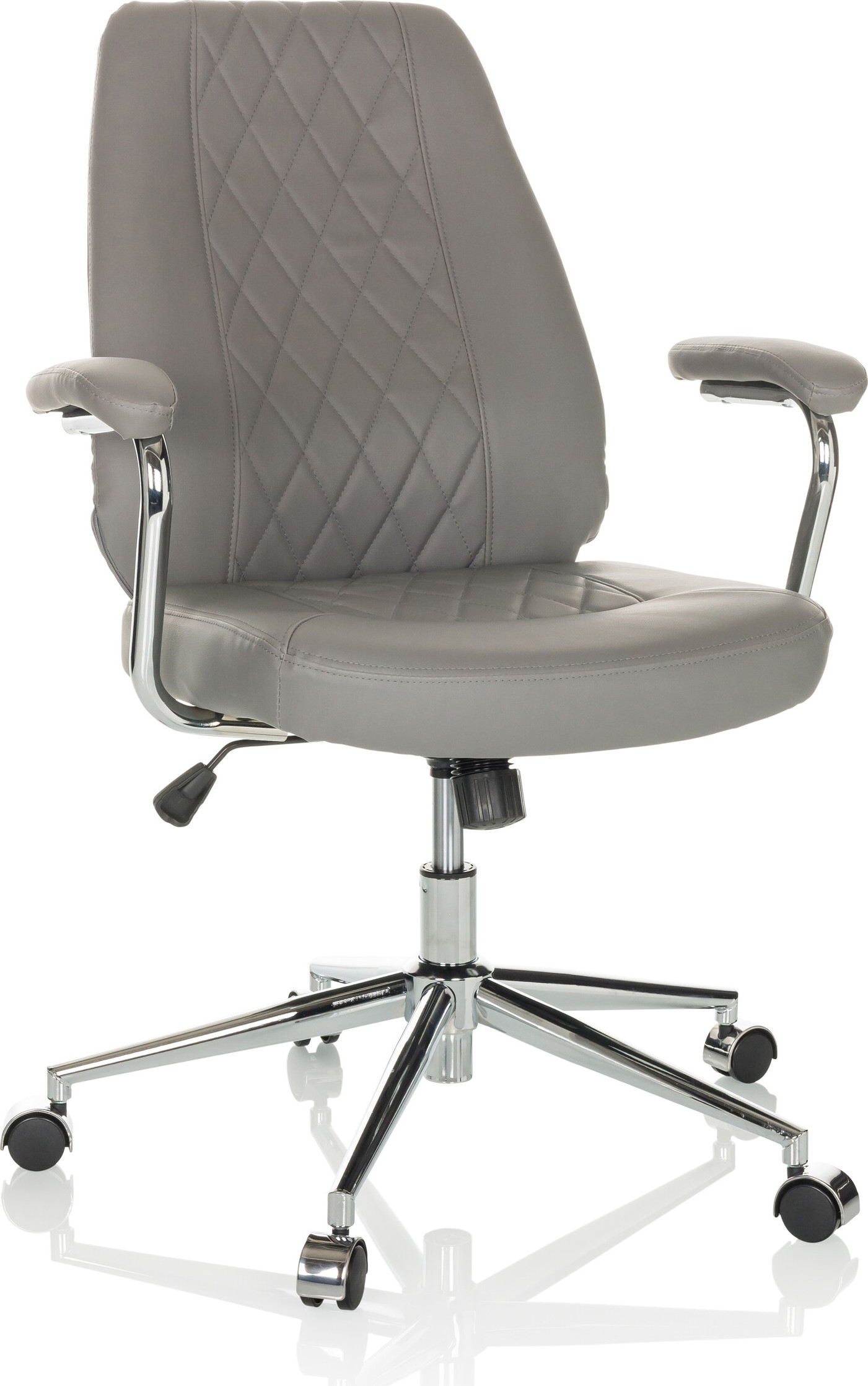 hjh OFFICE Home Office Executive chair THEO I Umelá koža Výškovo nastaviteľná počítačová stolička, kancelárske kreslo s podrúčkami