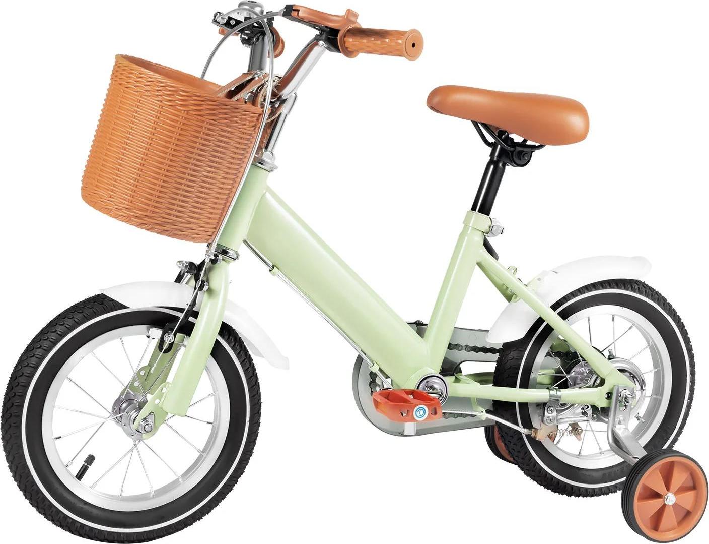 Kinderfahrrad - Lern- und Pedalfahrrad 30 cm - Mit Stützrädern (4 Räder) - Für 3-6 Jahre - Traglast >20 kg - - Grün