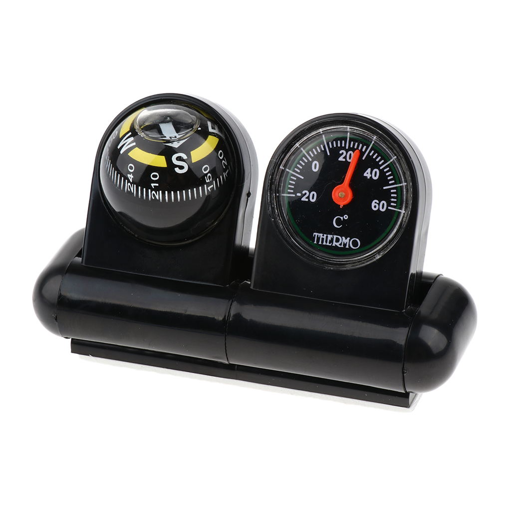 schwarz Thermometer Auto-Outdoor-Reisen mit Kompass 