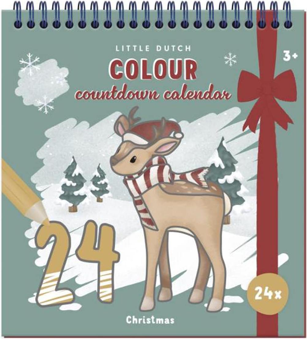 Adventný kalendár s malými holandskými omaľovánkami