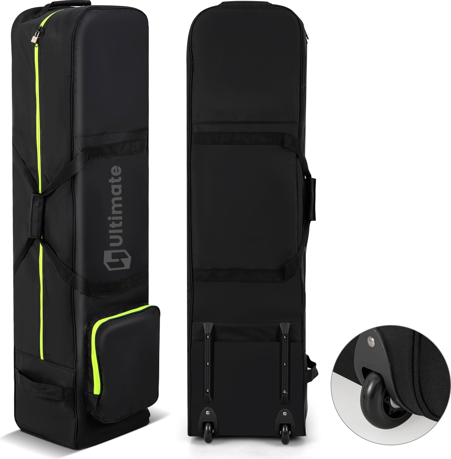 COSTWAY sacca da viaggio per golf con ruote, sacca da golf