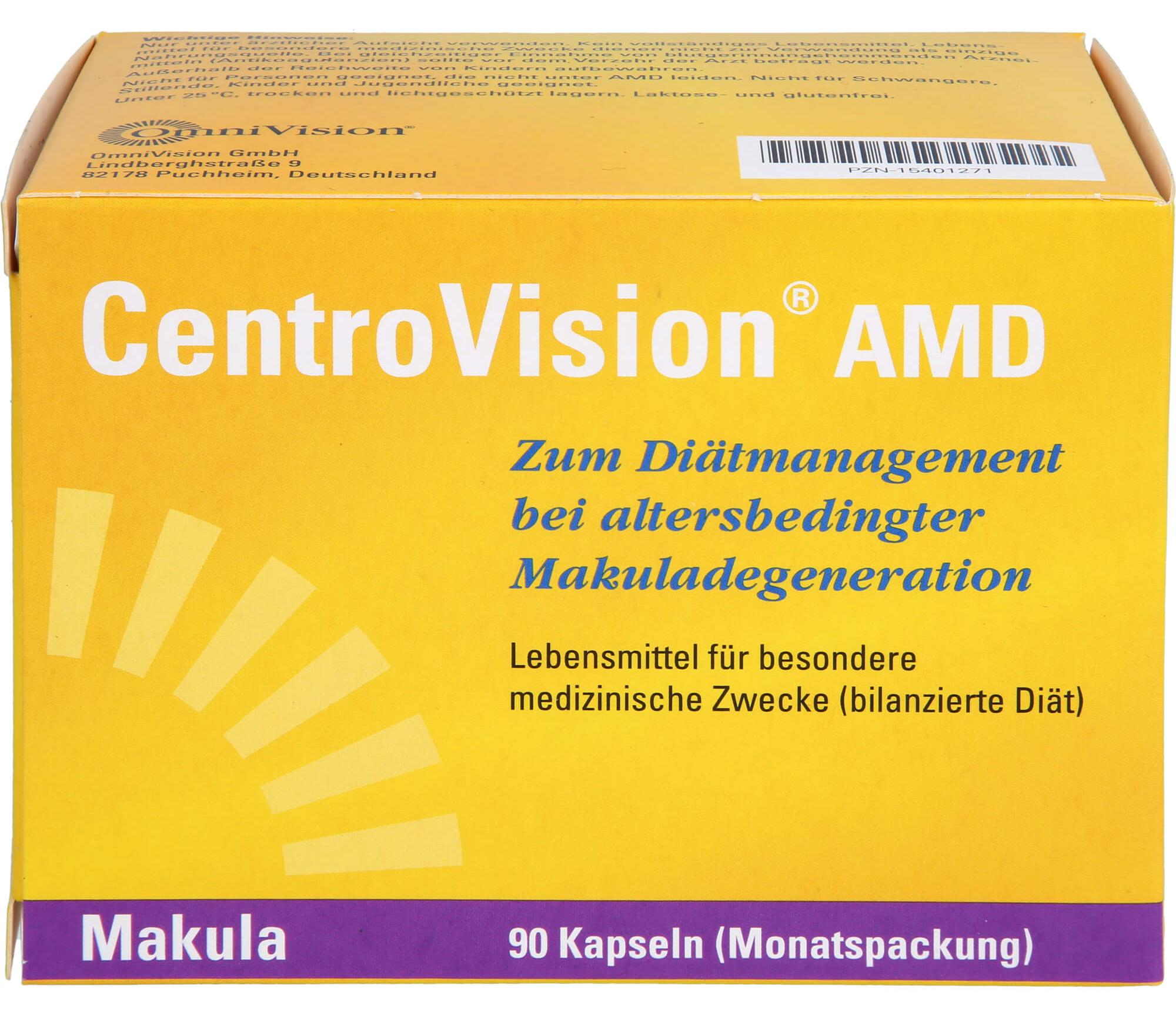 OmniVision CentroVision AMD Kapseln bei altersbedingter Makuladegeneration, 90 St. Kapseln 15401271