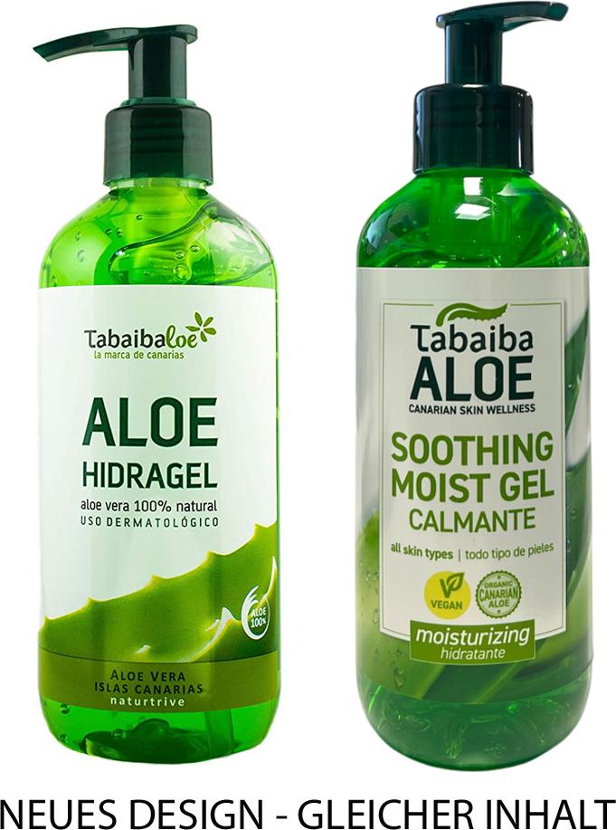 Tabaibaloe 100% Aloe Vera Gel Feuchtigkeitsgel 300ml Hydro-Gel Feuchtigkeit Beruhigung Fach 700/F