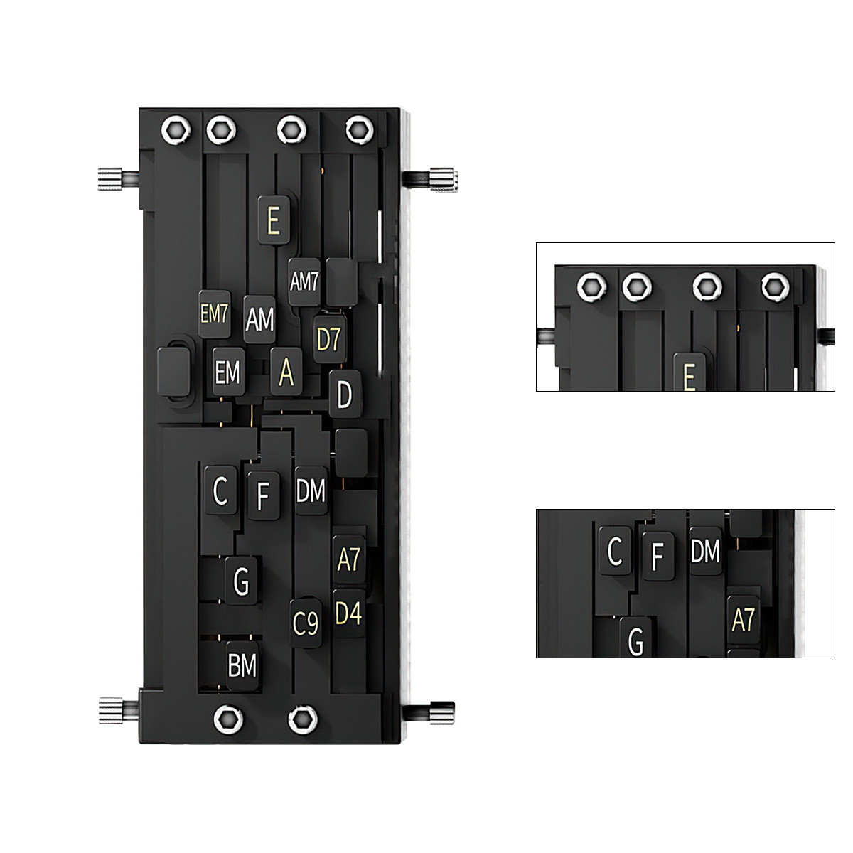 Dopwii Ein Knopf Akkordmaschine, Guitar Aid Chord Trainer Hilfsgerät für schnelles Gitarrelernen, schmerzfreies Üben und einfache Akkordwechsel KAUF-Wohn-AT070-16