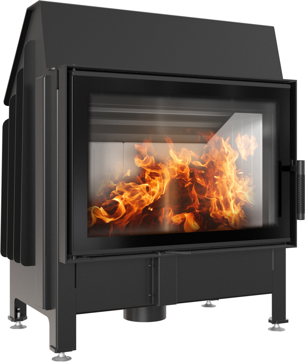Oceľový krb Zibi 11 kW Ø 180 deco so zatváraním dverí
