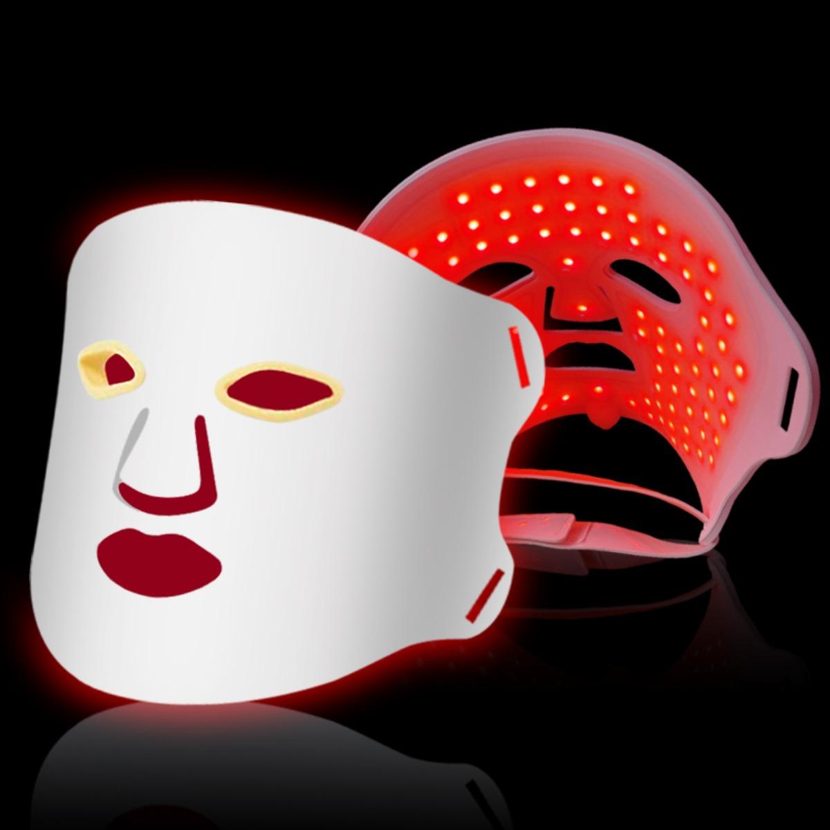 INF LED Gesichtsmaske 7-Farben Phototherapie Silikon USB-C 29cm x 21cm x 4.5cm Weiß 413325