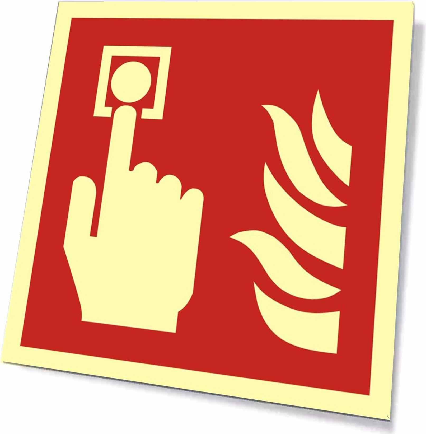 LIBRES POLSKA SP BF005 Feueralarm 15x15 photolumineszierende Platte