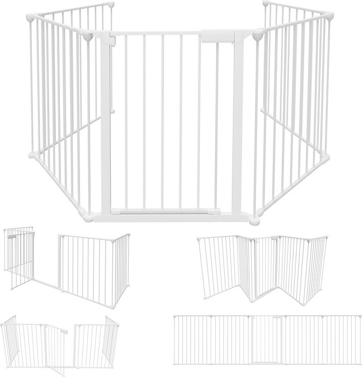 Jopassy Kaminschutzgitter Absperrgitter Türschutzgitter Kaminfunkenschutz Weiß RL-HG9161-1-OTjhb