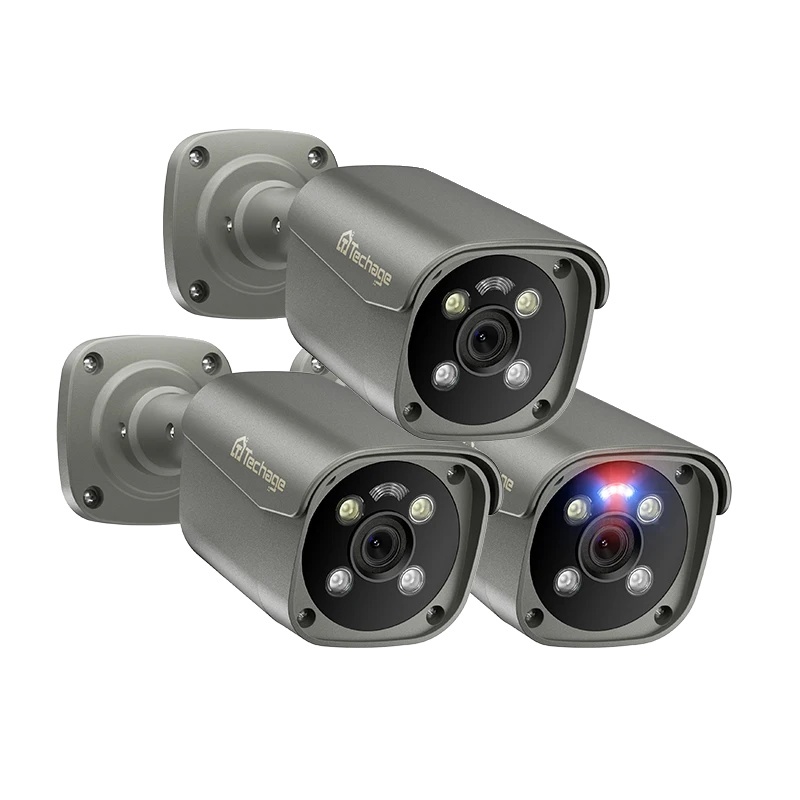 vonkajšia monitorovacia kamera 4K 8MP/5MP, detekcia pohybu AI, obojsmerný zvuk, 3 ks kamery 4K 8MP36mm