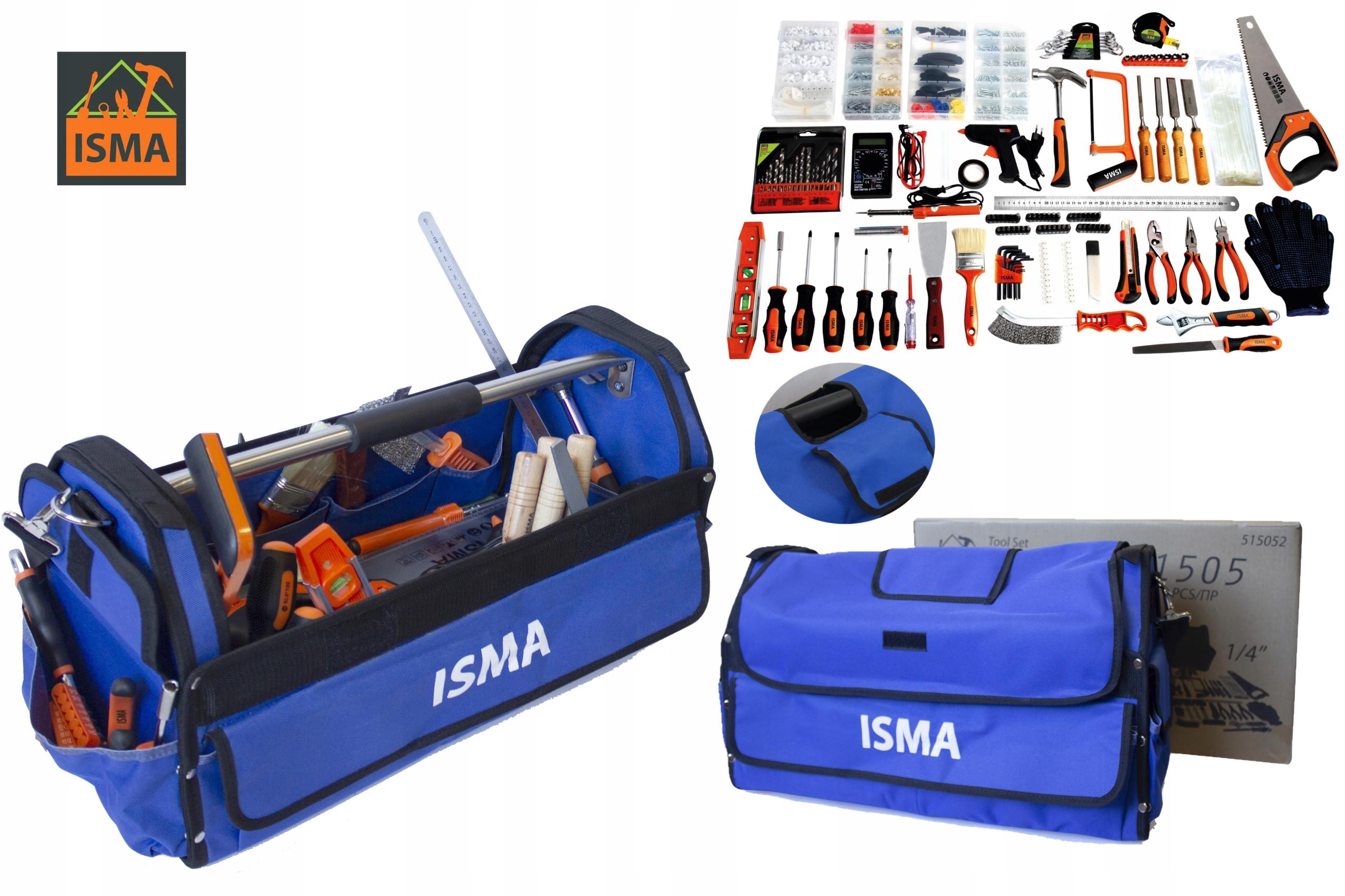 ISMA Werkzeugset 1505-teilig Werkzeug Werkzeugtasche Heimwerker Werkzeugset Werkzeugsatz 515052